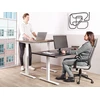 Beliani Elektra reguluojamas stalas DESTINES juodas/baltas 160 cm 72 cm