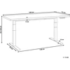 Beliani Elektra reguluojamas stalas DESTINES juodas/baltas 160 cm 72 cm