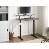 Beliani Elektriškai reguliuojamas stalas WILBANKS rudas / juodas 120 cm 60 cm su USB jungtimi