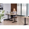 Beliani Elektriškai reguliuojamas stalas DESTINAS juodas / šviesiai rudas 120 cm x 72 cm