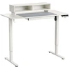 Beliani Elektriškai reguliuojamas stalas LUCAMA, baltas, 120 cm x 60 cm, su USB prievadu