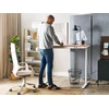 Beliani Elektriškai reguliuojamas stalas KENLY rudas / baltas 120 cm 60 cm su USB jungtimi