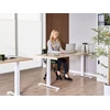 Beliani Elektriškai reguliuojamas stalas DESTINES šviesiai rudas / baltas 160 cm 72 cm