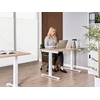 Beliani Elektriškai reguliuojamas stalas DESTINES šviesiai rudas / baltas 120 cm 72 cm
