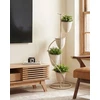 Beliani Gėlių stovas BANEBERRY 24 cm smėlio spalvos metalinis