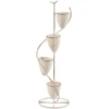 Beliani Gėlių stovas BANEBERRY 24 cm smėlio spalvos metalinis