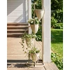 Beliani Gėlių stovas BANEBERRY 24 cm smėlio spalvos metalinis