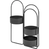 Beliani Gėlių stovas COLUTENA metalinis 56 cm juodas