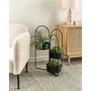 Beliani Gėlių stovas COLUTENA metalinis 56 cm juodas