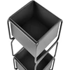 Beliani Gėlių stovas COTINUS Metal 20 cm Juodas