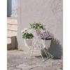 Beliani Gėlių stovas CROWBERRY 43 cm kreminės baltos spalvos metalinis