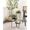 Beliani Gėlių stovas FRAGARIA metalinis 42 cm juodas