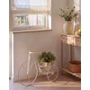 Beliani Gėlių stovas HAREBELL 52 cm kreminės baltos spalvos metalinis