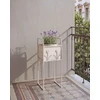 Beliani Gėlių stovas LUPINE 22 cm smėlio spalvos metalinis