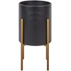 Beliani Gėlių stovas SEROTINA Metalinis 32 cm Juodas
