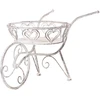 Beliani Gėlių stovas VETCH 58 cm balta spalva metalas