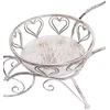 Beliani Gėlių stovas VETCH 58 cm balta spalva metalas
