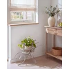 Beliani Gėlių stovas VETCH 58 cm balta spalva metalas
