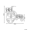 Beliani Gėlių stovas WILDROSE Metalinis 66 cm kreminės spalvos