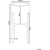 Beliani Gėlių vazonas ant kojelių PINSAPO Metal 30 cm pilkas