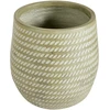 Beliani Gėlių vazonėlis LIVADIA 27 cm alyvuogių spalvos