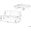 Beliani Išskleidžiama 2 vietų sofa EDLAND, juoda