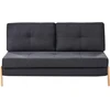 Beliani Išskleidžiama 2 vietų sofa EDLAND, juoda