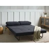 Beliani Išskleidžiama 2 vietų sofa EDLAND, juoda