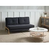 Beliani Išskleidžiama 2 vietų sofa EDLAND, juoda