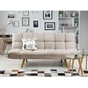 Beliani Išskleidžiama 2 vietų sofa INGARO smėlio spalvos