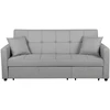 Beliani Išskleidžiama 3-vietė sofa GLOMMA šviesiai pilka
