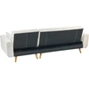 Beliani Išskleidžiama 3 vietų kampinė sofa KAARINA, balta, kairinė
