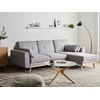 Beliani Išskleidžiama 3 vietų kampinė sofa KAARINA, pilka, kairinė