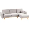 Beliani Išskleidžiama 3 vietų kampinė sofa KAARINA, pilka, kairinė