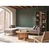 Beliani Išskleidžiama 3 vietų kampinė sofa KAARINA, smėlio spalvos, dešininė