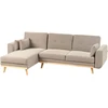 Beliani Išskleidžiama 3 vietų kampinė sofa KAARINA, šviesiai ruda, dešininė