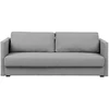 Beliani Išskleidžiama 3 vietų sofa EKSJO šviesiai pilka su patalynės dėže