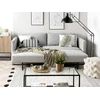 Beliani Išskleidžiama 3 vietų sofa EKSJO šviesiai pilka su patalynės dėže