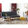 Beliani Išskleidžiama 3 vietų sofa FROYA tamsiai pilka