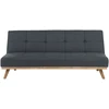 Beliani Išskleidžiama 3 vietų sofa FROYA tamsiai pilka