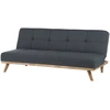Beliani Išskleidžiama 3 vietų sofa FROYA tamsiai pilka