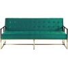 Beliani Išskleidžiama 3 vietų sofa MARSTAL, veliūras, smaragdinė