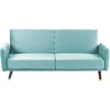 Beliani Išskleidžiama 3 vietų sofa SENJA, veliūrinė, mėlyna