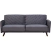 Beliani Išskleidžiama 3 vietų sofa SENJA, veliūras, pilka
