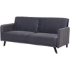 Beliani Išskleidžiama 3 vietų sofa SENJA, veliūras, pilka