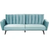 Beliani Išskleidžiama 3 vietų sofa VIMMERBY mėlyno aksomo