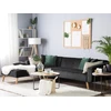 Beliani Išskleidžiama kampinė sofa 4 asmenims VADSO, veliūrinė, juoda, dešininė