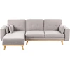 Beliani Išskleidžiama kampinė sofa KAARINA, pilka, dešininė
