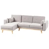 Beliani Išskleidžiama kampinė sofa KAARINA, pilka, dešininė