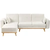 Beliani Išskleidžiama kampinė sofa KAARINA, balta, dešininė